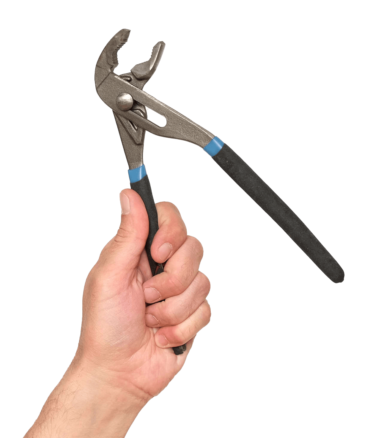 Hand met gereedschap